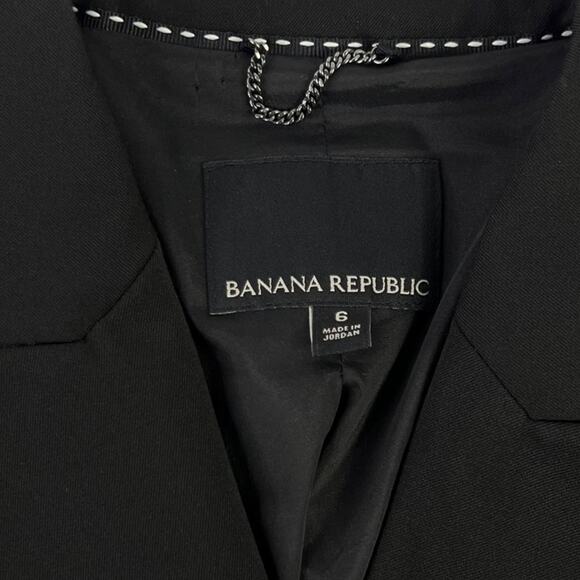 Banana Republic Black Double Breasted Blazer Size 6 - Picture 4 of 8